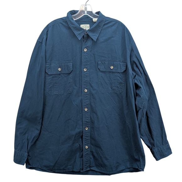 Red Head Brand Co. Men's Button Up Shirt Long Sleeve Blue Size 2TG XXL Preppy - Picture 1 of 9